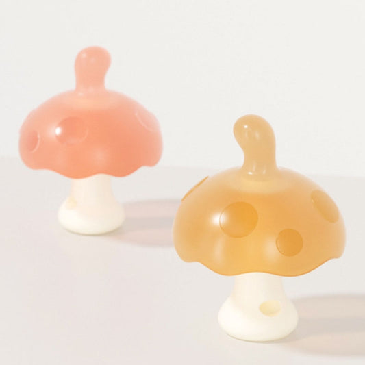 Baby Silicone Teether Small Mushroom Type Anti-Eating Hand Baby Teething Stick, Color: Pink by bashfashion