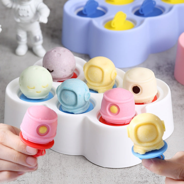 Astronaut Silicone Ice Mold Homemade DIY Popsicle Ice Cream Cartoon Mold(Pink) by bashfashion