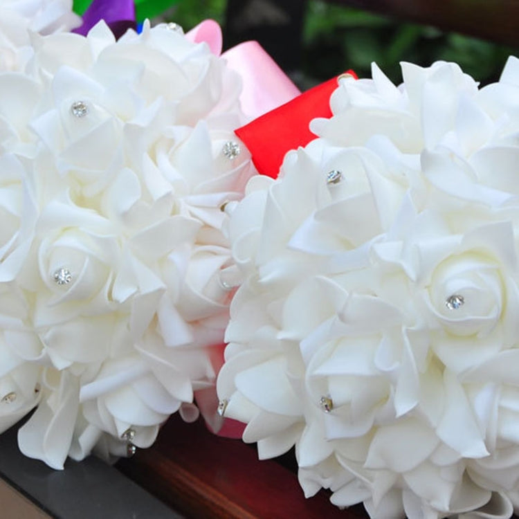 Wedding Bridal Hand Bouquet Simulation Flower Bouquet Wedding Supplies(Sapphire Blue) by bashfashion