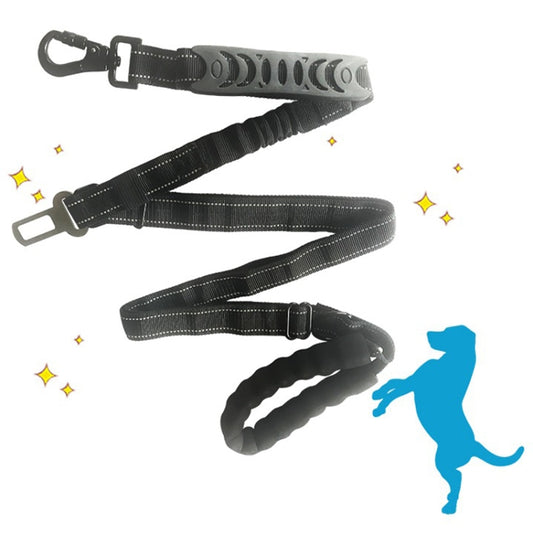 2.5 x 150cm Pet Vehicle Safety Leash Multifunctional Towing Belt Dog Leash(Black) by bashfashion
