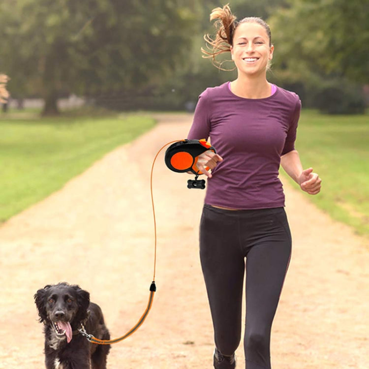 8m Pet Automatic Retractable Towing Leash Night Reflective Dog Walking Tractor(Orange) by bashfashion