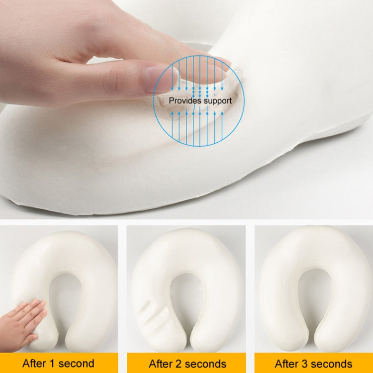 Hooded U-Shaped Memory Foam Pillow Portable Travel Neck Care Pillow(Gray) by bashfashion