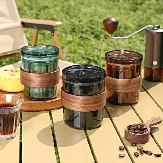 3 In 1 Pour Over Coffee Maker with Filter Cup for Camping Travel Office Gradient Black by bashfashion