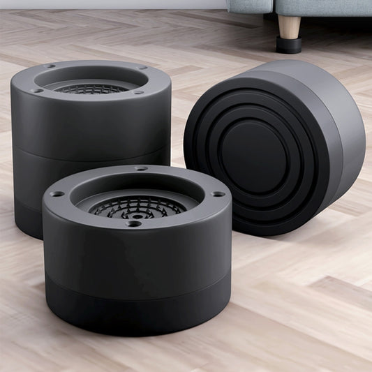 Washing Machine Base Non-Slip Heightening Fixed Shock-Absorbing Foot Pads, Color: Black 6cm by bashfashion