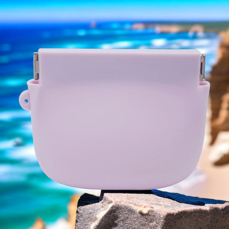 Silicone Elastic Coin Pouch Tie Handle Clasp Coin Storage Bag(Pink) by bashfashion