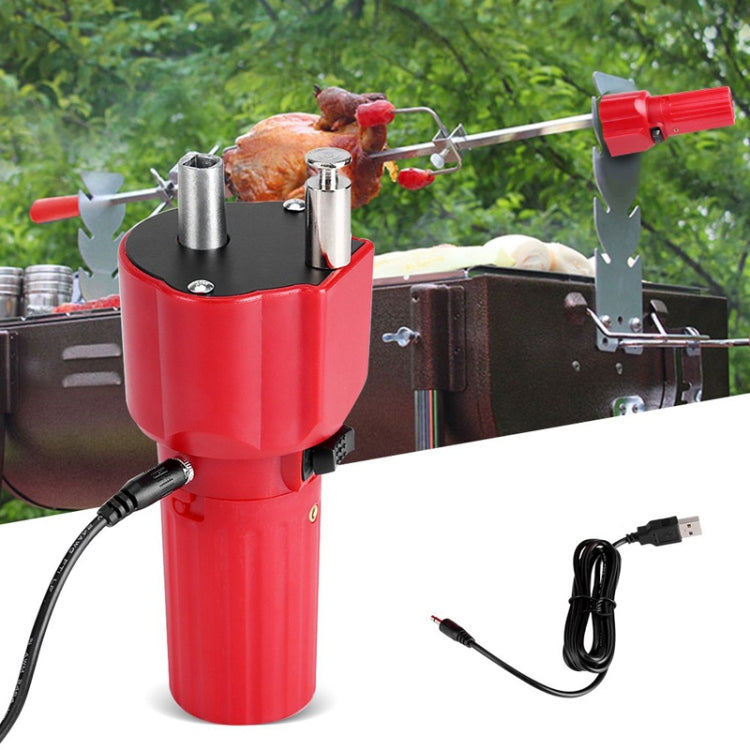 16.5 x 6.3 x 7cm Outdoor Picnic Grill Rotary Motor Barbecue Motor Bracket Accessories With USB Wire by bashfashion