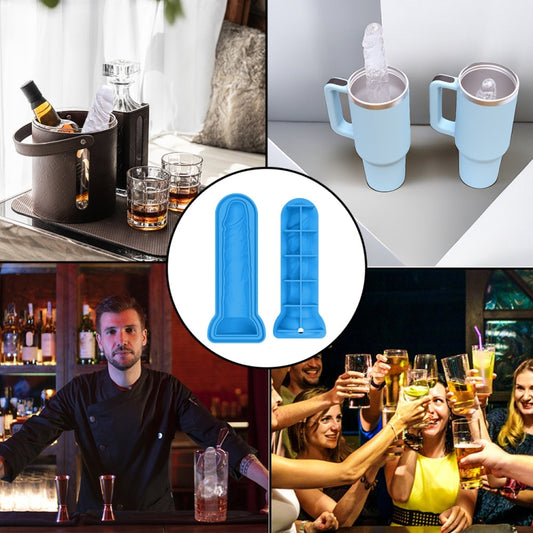 Small Spoof Ice Lattice Mold With Lid Whiskey Ice Maker Self-Sealing Silicone Ice Molds(Blue) by bashfashion