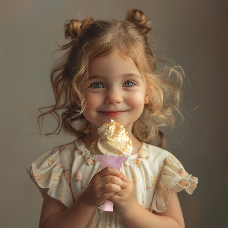 3pcs /Set Foldable Silicone Ice Cream Cone Kids Multifunctional Anti-Dirty Hands Anti-Leak Ice Cream Holder by bashfashion