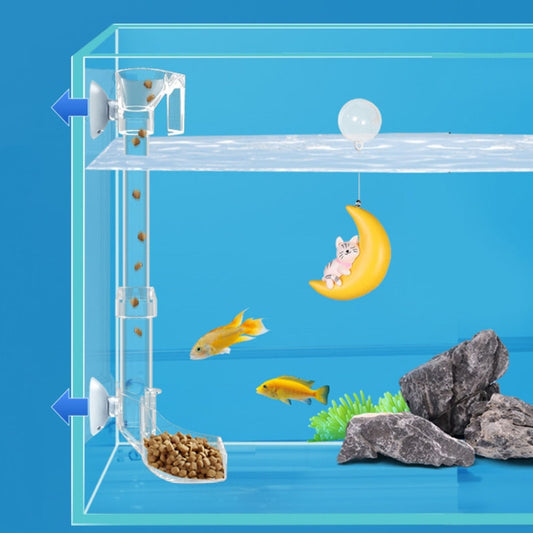 13-18cm Fish Tank Feeding Tube Acrylic Feeder Small Fish Feeding Tube by bashfashion