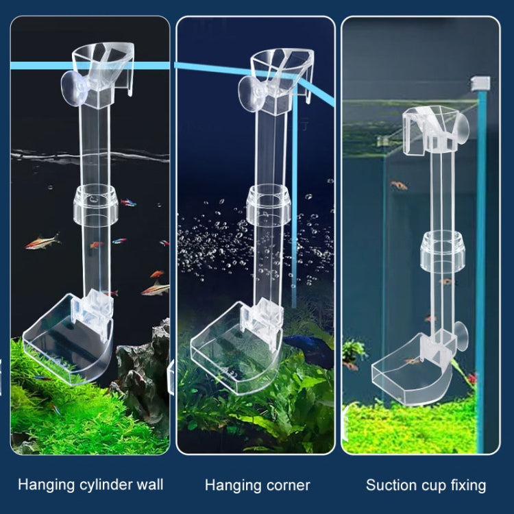 20-32cm Fish Tank Feeding Tube Acrylic Feeder Small Fish Feeding Tube by bashfashion