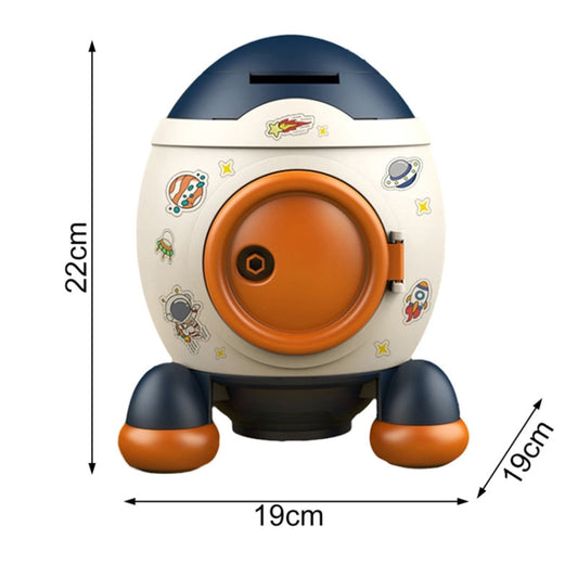 Children Cartoon Rocket Money Bank Savings Bank Ornament Gifts For Boys And Girls(Pink) by bashfashion