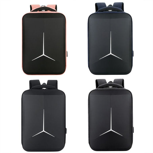 17 inch Multifunctional Waterproof Business Sports Laptop Backpack with USB Port(Navy Blue) by bashfashion