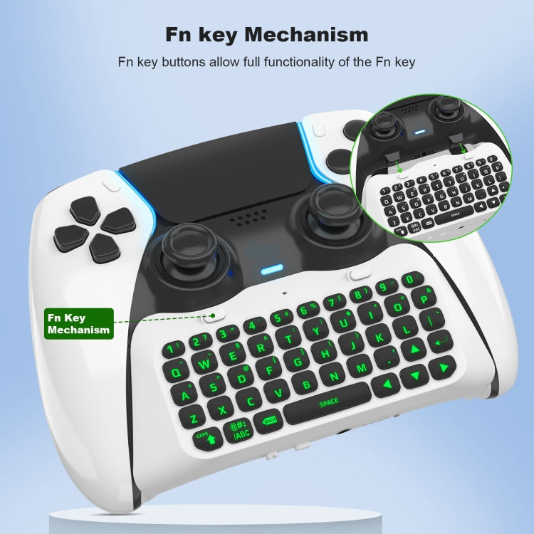 For PS5 JYS-P5172 Gamepad Wireless Bluetooth External Keyboard, Without Gamepad(White) by JYS