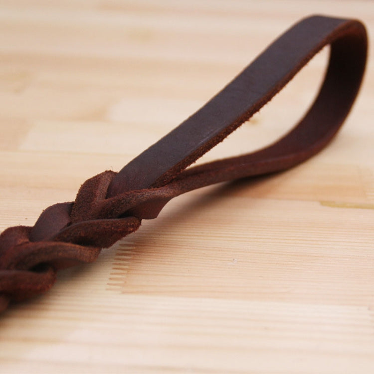 1.8x50cm Leather Pet Leash Short Pull Rope Dog Chain(Coffee) by bashfashion