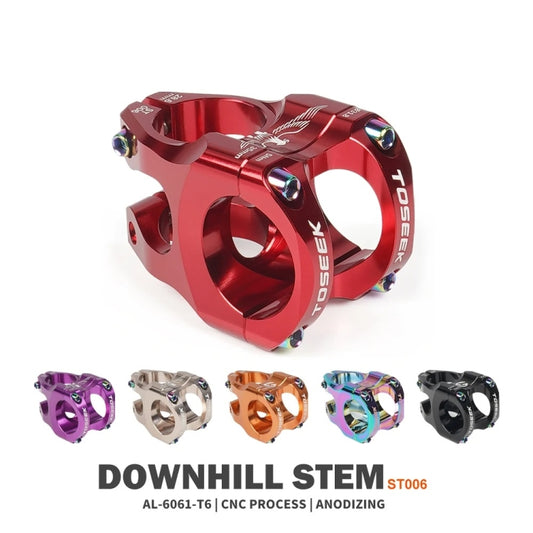 TOSEEK 35mm Aluminum Alloy Stem Bicycle Modification Accessories, Color: Red by TOSEEK