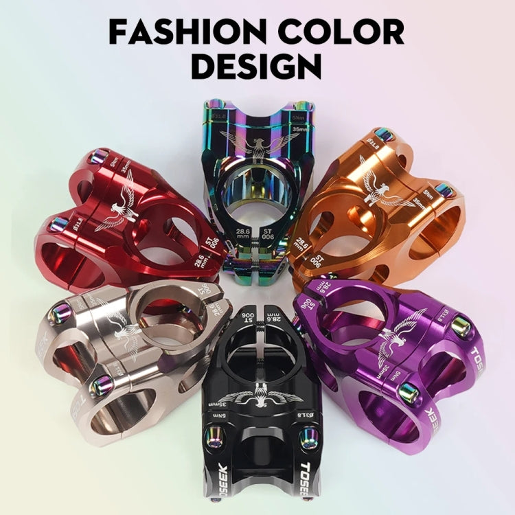 TOSEEK 35mm Aluminum Alloy Stem Bicycle Modification Accessories, Color: Purple by TOSEEK