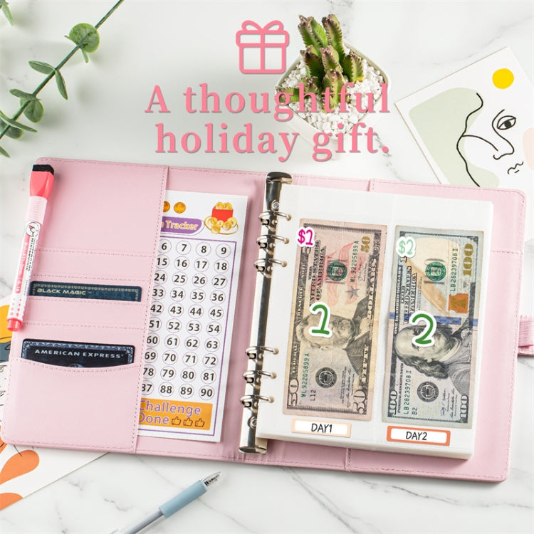 25sheets /Set A5 6 Holes Save Money Challenge Envelopes Replacement Inner Page, Spec: Set 4 by bashfashion