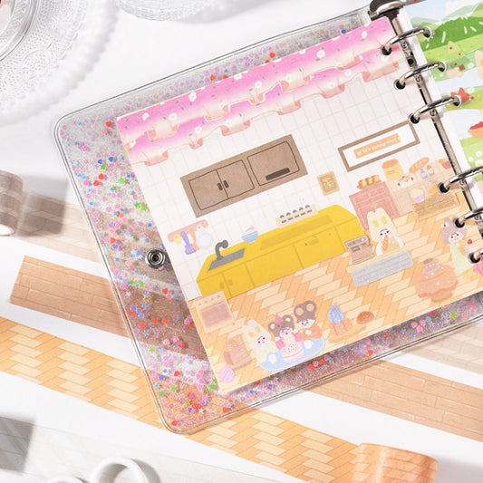 4rolls /Box 2.5cm x 2m Slow Life Washi Tape for Scrapbooking and Journal Decoration, Style: Indoor Floor by bashfashion