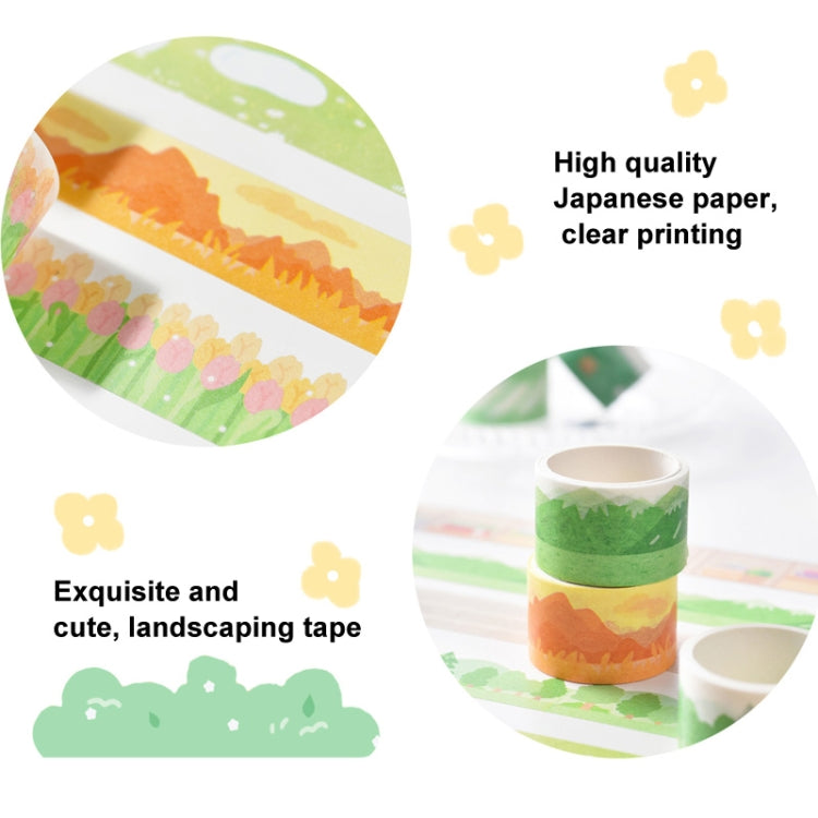 4rolls /Box 2.5cm x 2m Slow Life Washi Tape for Scrapbooking and Journal Decoration, Style: Secret Lake by bashfashion