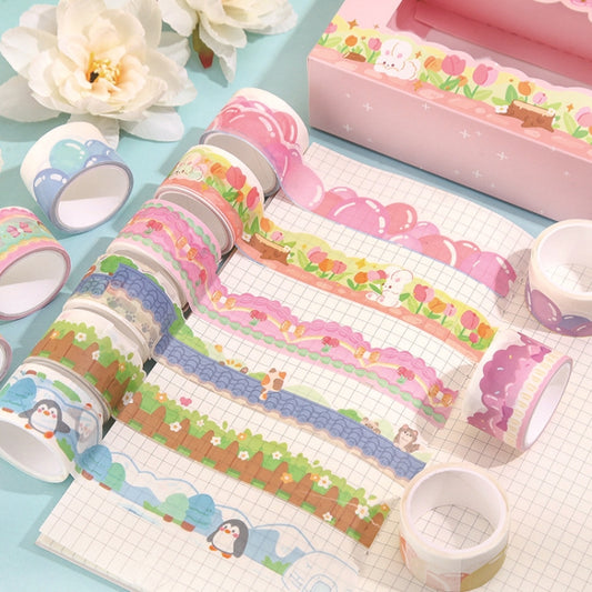20rolls /Box Art Animals Flowers Washi Tape Set DIY Scrapbook Stickers, Style: Watercolor Note Series by bashfashion