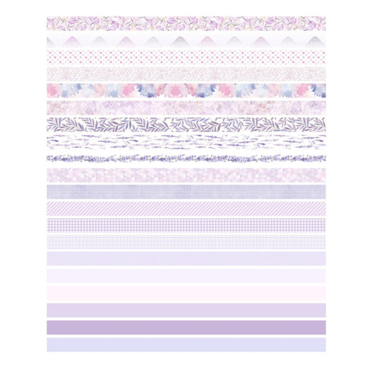 20rolls /Box 0.7cm x 3m Split Thin Washi Tape Set DIY Scrapbook Stickers(Purple) by bashfashion