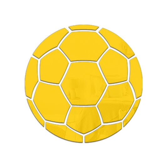 15cm Football Acrylic 3D Wall Stickers Self-adhesive Home Background Wall Decoration Mirror Paste(Gold) by bashfashion