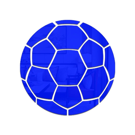 30cm Football Acrylic 3D Wall Stickers Self-adhesive Home Background Wall Decoration Mirror Paste(Blue) by bashfashion