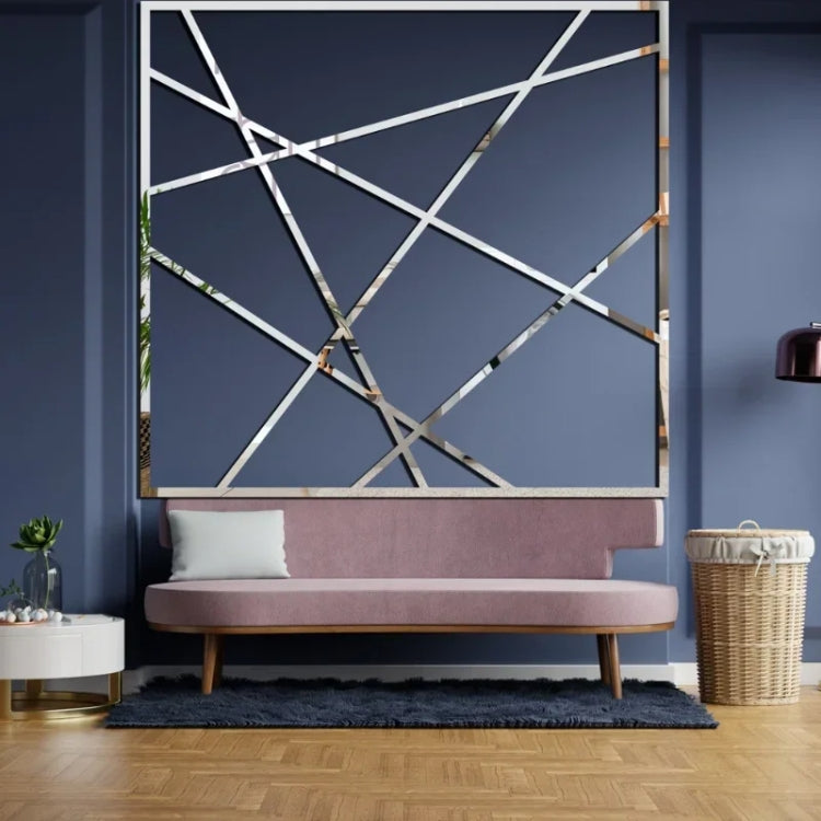 3x100cm 3D Mirror Wall Stickers Beautiful Edge Decorative Strip Living Room TV Background Decorative Self-adhesive Beltline Sewing(Gold) by bashfashion