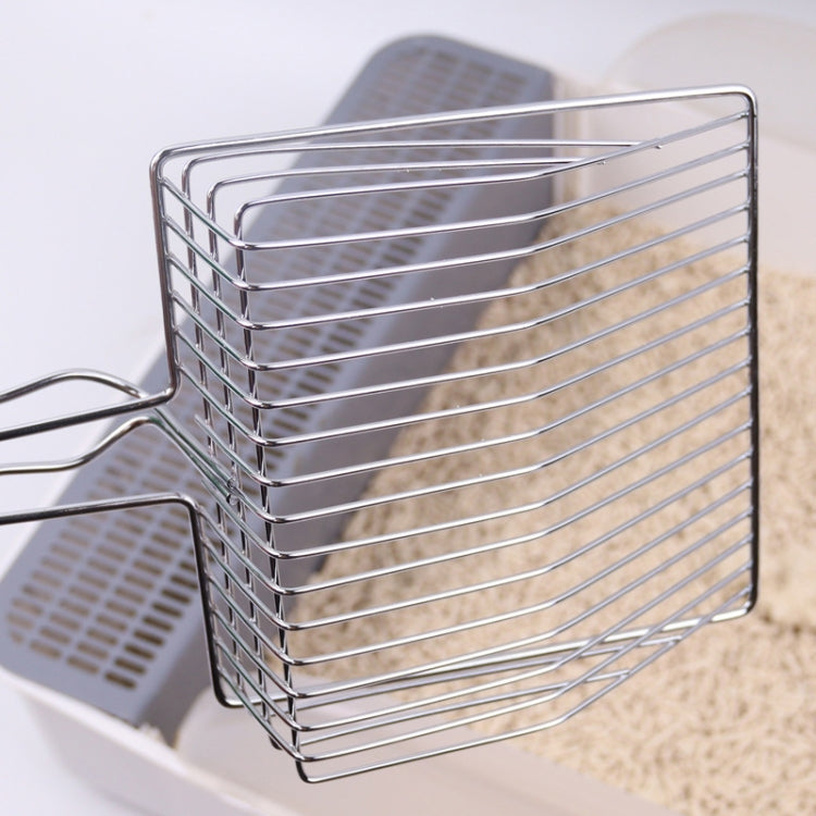 Metal Cat Litter Scoop Extended Handle Skeleton Cats Shoveling Tool Large, Color: Sliver White by bashfashion