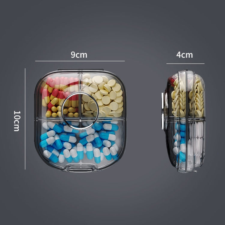 Multi-functional Portable Mini Pill Dispenser Organizer(Transparent Black) by bashfashion