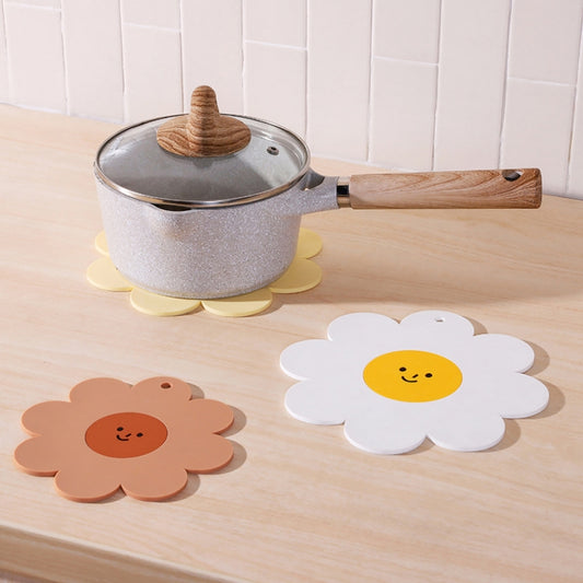 Sunflower Cute PVC Heat Insulation Mat Household High Temperature Resistant Table Pad, Style: Brown Large by bashfashion