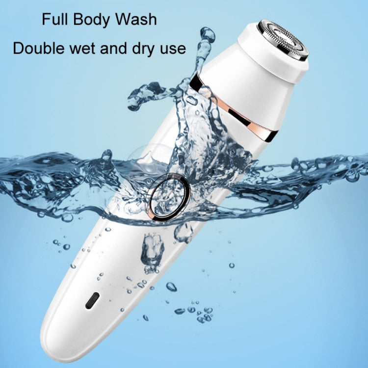 7 In 1 Multifunction Women Shaver USB Charging Epilator Eyebrow Trimmer(White) by bashfashion