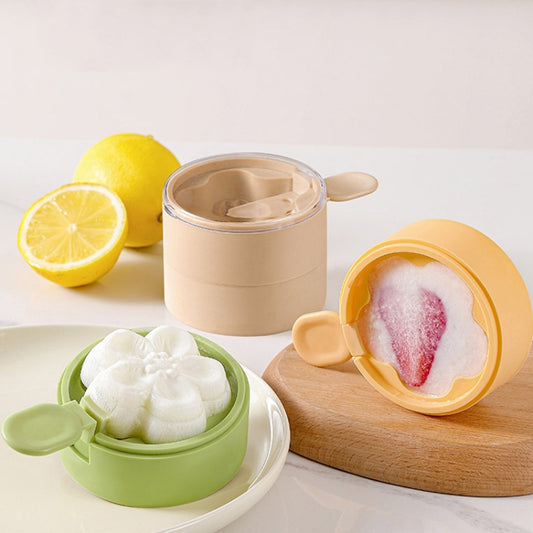 Homemade Dual Layer Ice Cream Mould Summer DIY Frozen Silicone Ice Box(Green) by bashfashion