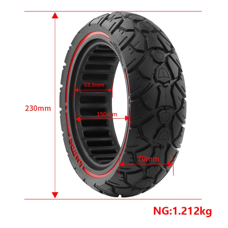 AIMITE 10 x 2.7-2.75 53.5 Card 255-70 Or 70 / 65-6.5 Scooter Universal Off-Road Tire(Red Line) by AIMITE