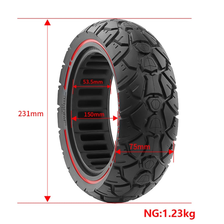 AIMITE 10 x 3 53.5 Card 255 x 80 And 80 / 65-6.5 Electric Scooter Universal Off-Road Tire(Red) by AIMITE
