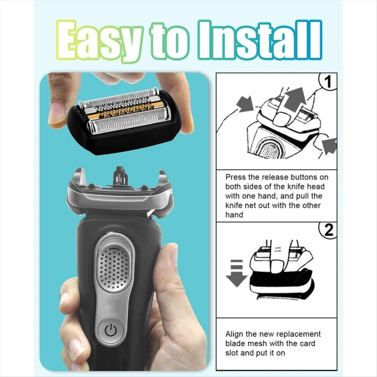 For Braun Series 9 Electric Shaver Replacement Blade Gold Foil Style 92B Without Text by bashfashion