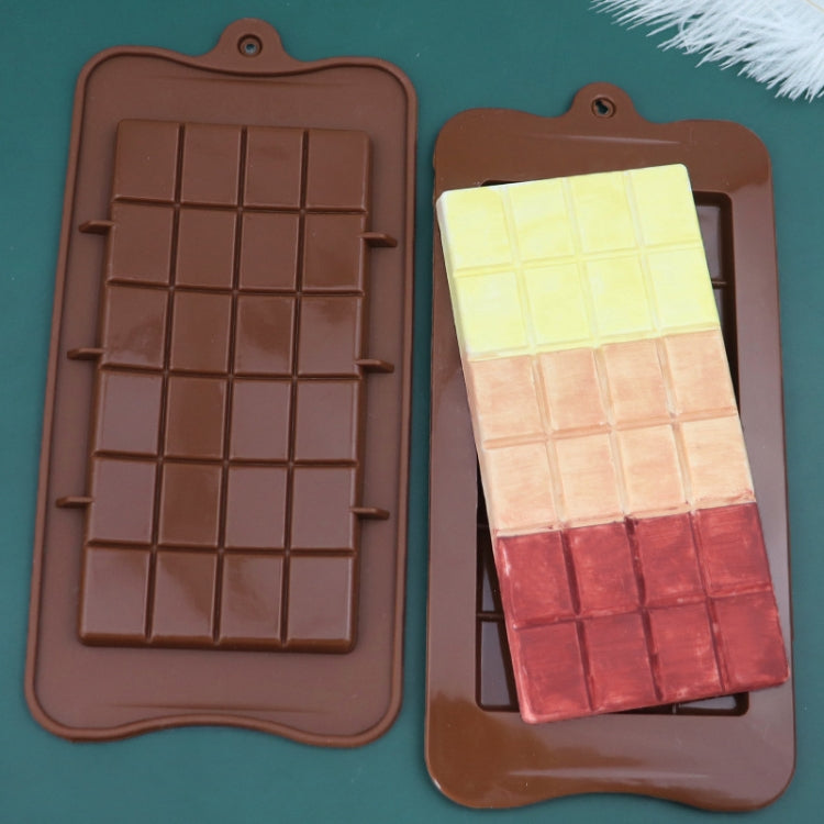 Full Plate Silicone Chocolate Block Mould High Temperature Resistant Baking DIY Mold(Chocolate Color) by bashfashion