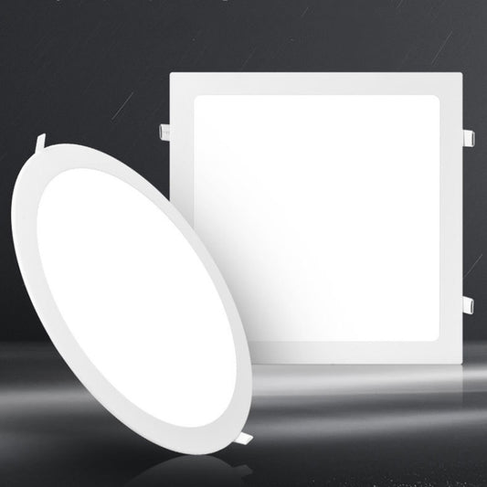 Recessed Concealed Ceiling Downlight Household Wide Voltage Thin Tube Panel Light, Model: 6W Square Opening 105mm(6000K White Light) by bashfashion