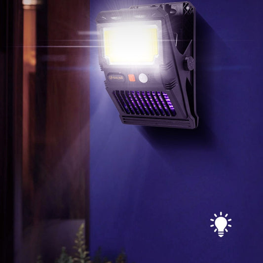 E-SMARTER W7105-2 COB Solar Wall Lamp With Clip Mosquito Killer Lamp Portable Body Sensor Outdoor Garden Light by E-SMARTER