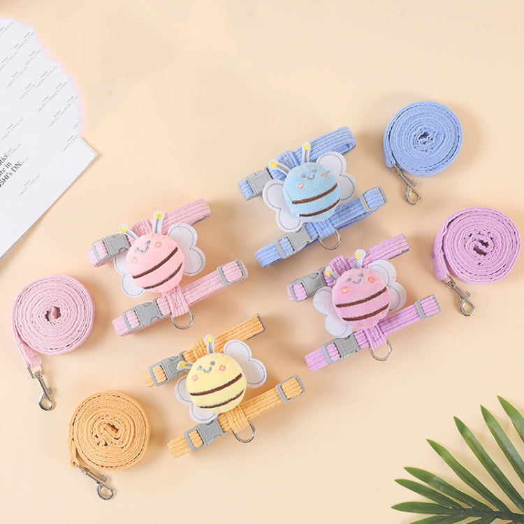 Cats Leash Anti-breakaway Outdoor Adjustable Chest Back Cats Leash, Size: S(Pink) by bashfashion