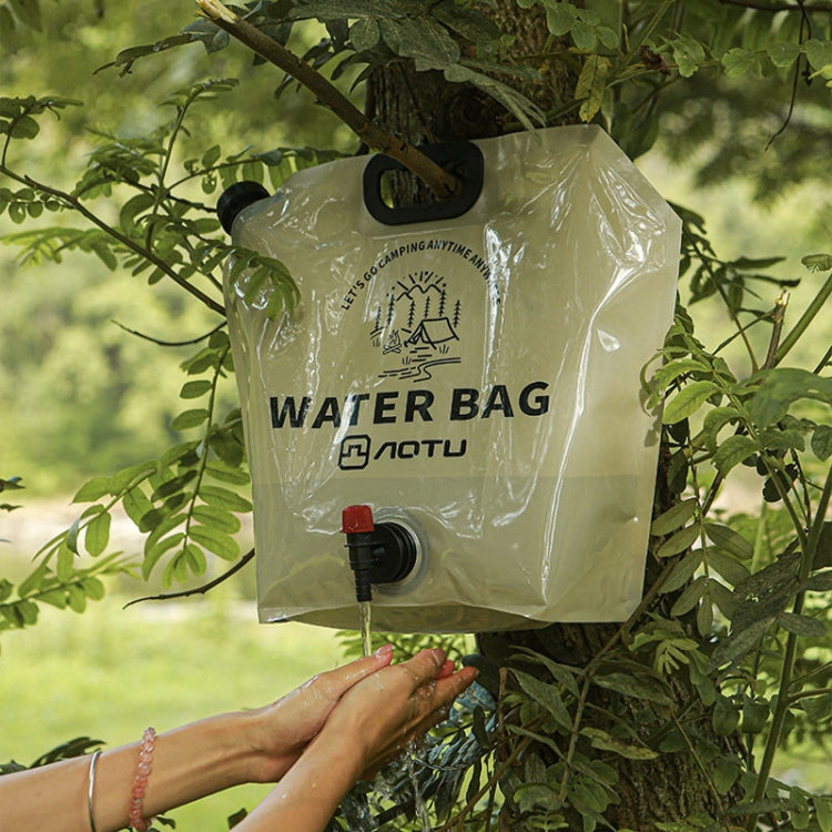 AOTU AT6667 Outdoor Large Capacity Water Bottle 9L Portable Folding Water Bottle Camping Car Drink Barrel(Khaki) by AOTU