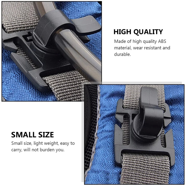 AOTU AT9005 2pcs Adjustable Water Bag Clip 360 Degree Rotatable Outdoor Backpack Accessories Drinking Bag Tube Clip(Black) by AOTU