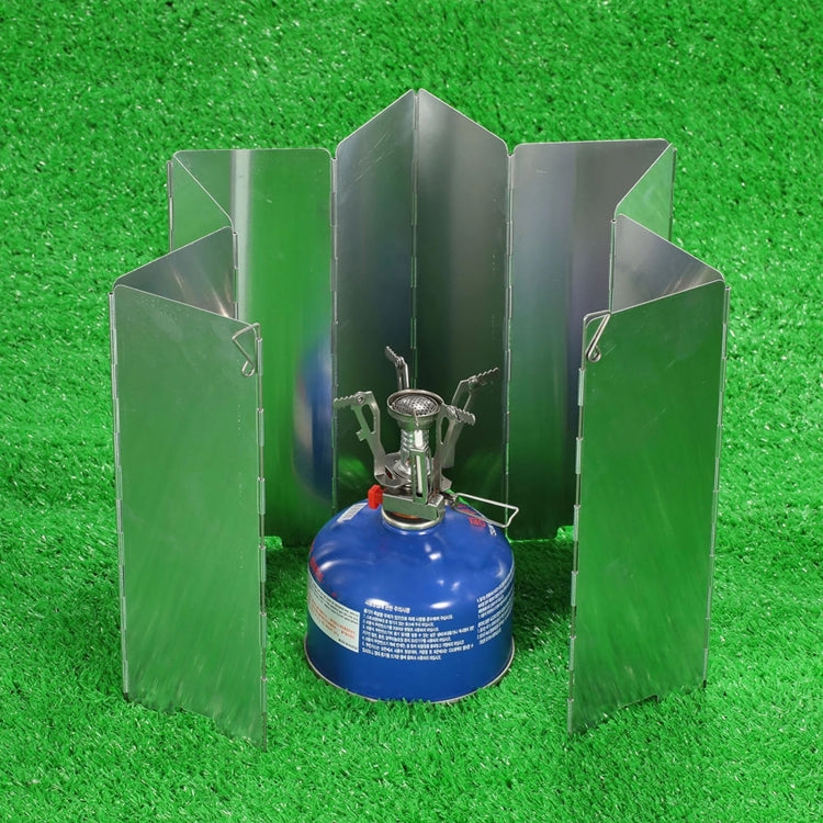 AOTU AT6344-1 10pcs /Set Outdoor Camping With Pins Aluminum Stove Windshield by AOTU