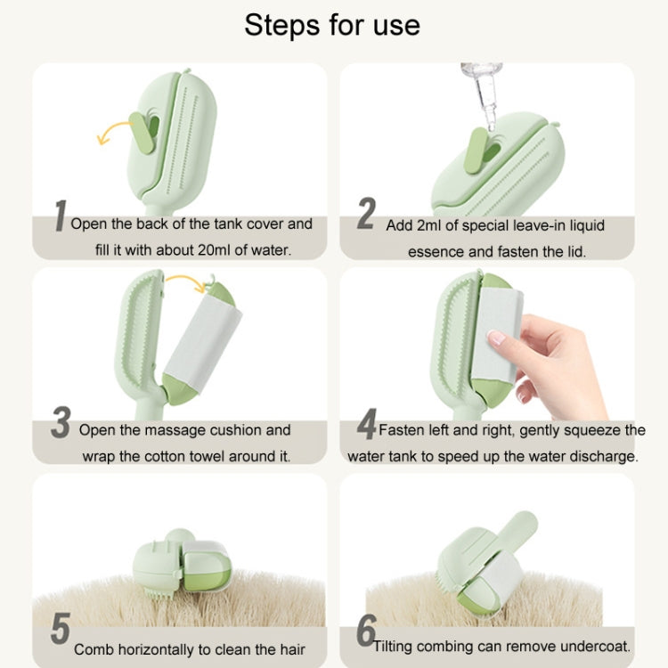 Pet Massage Combs With Water Tank Cleaning Comb Hair Care And Grooming Brush(Blue) by bashfashion