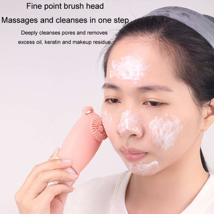 100ml Travel Cleaning Lotion Dispenser Bottle With Washing Brush Cosmetic Shampoo Storage Bottle(Light Pink) by bashfashion