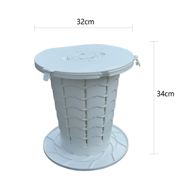 Retractable Portable Travel Toilet Collapsible Stool for Outdoors Fishing Camping Ordinary White by bashfashion