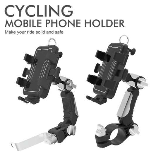 Motorcycle Bicycle Outdoor Cycling Navigation Phone Holder, Style: Handlebage Bracket by bashfashion