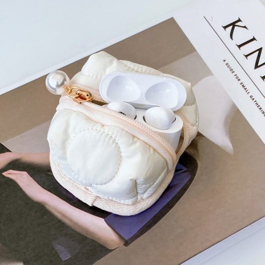 Little Tent Stereo Earphone Bag Coin Storage Bag(Beige) by bashfashion