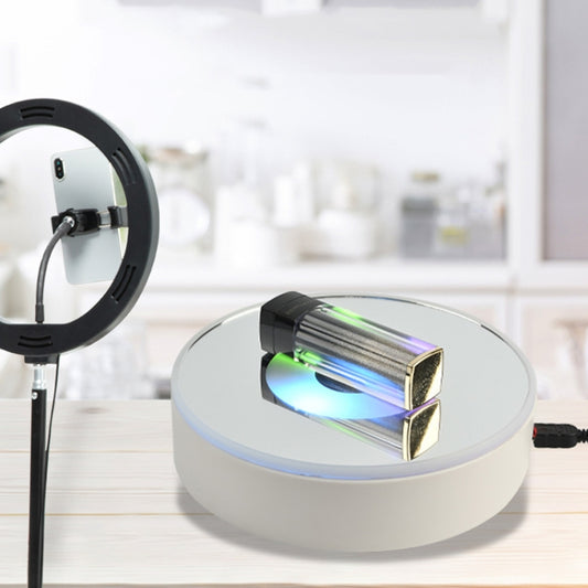 15cm Spinning Display Stand with Gradient Color Lights for Glass Art(Black) by bashfashion