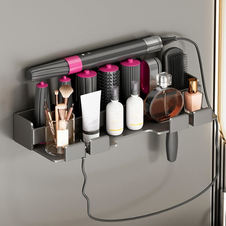 For Dyson Punch-free Curling Rod Storage Rack Bathroom Hairdressing Iron Hanger(Black) by bashfashion